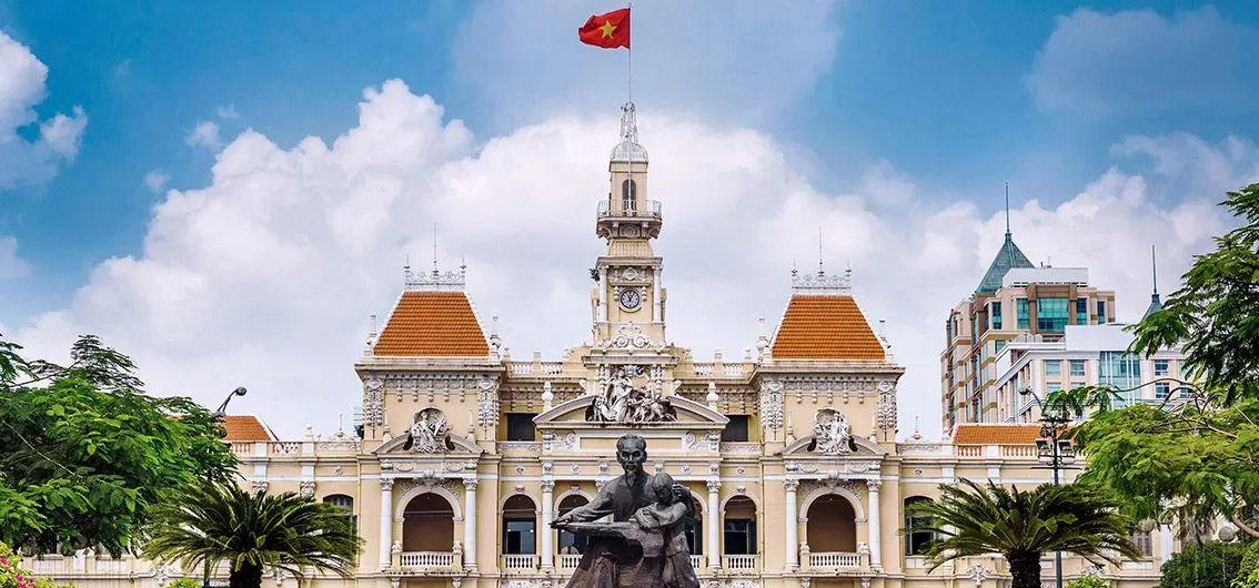 Das Rathaus von Ho-Chi-Minh-Stadt